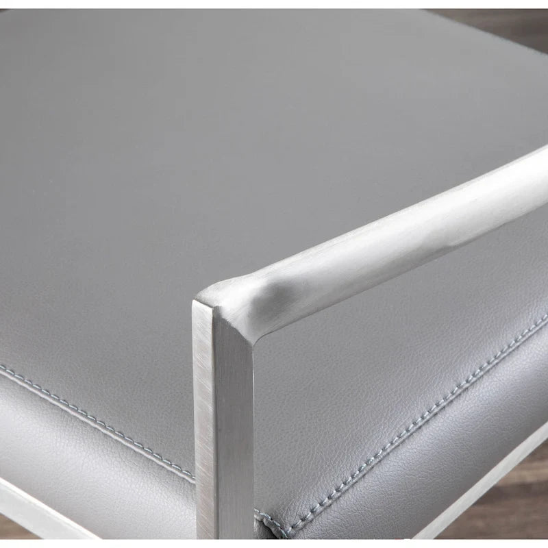 Tabouret de comptoir Forrest en acier inoxydable empilable et entièrement soudé (lot de 2)