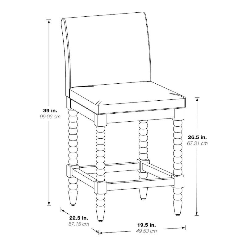 Tabouret Abbott 26 broches