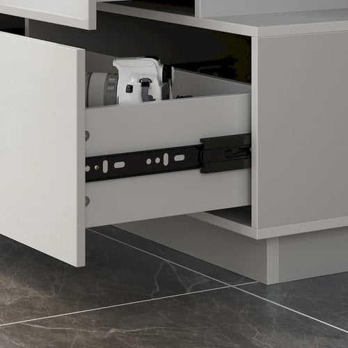 Commode à 6 tiroirs brillante Commode avec buffet au design décalé