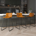 26 Tabourets de Bar Hauteur Comptoir, Tabourets de Comptoir Modernes en Cuir PU, Lot de 3