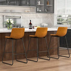 26 Tabourets de Bar Hauteur Comptoir, Tabourets de Comptoir Modernes en Cuir PU, Lot de 3