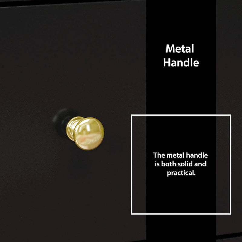 Commode laquée de 55,1 po, commode longue pour chambre à coucher