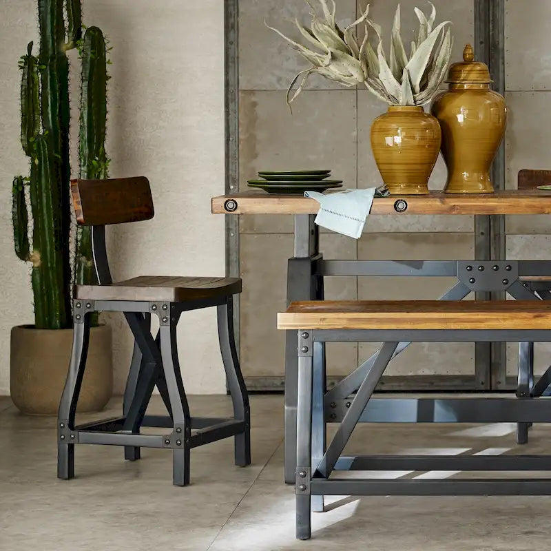 Tabouret de comptoir Lancaster avec dossier