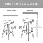 Tabouret de comptoir Lancaster avec dossier