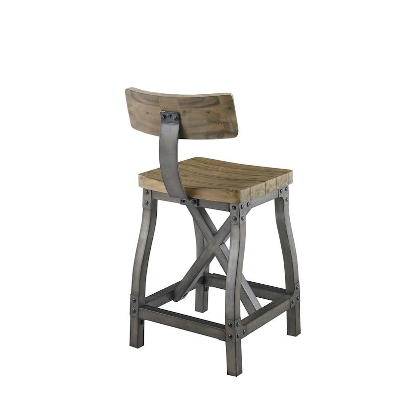 Tabouret de comptoir Lancaster avec dossier