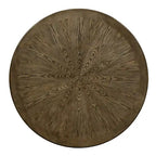 Table à manger ronde en bois Dice Rustic Oak de 54 pouces