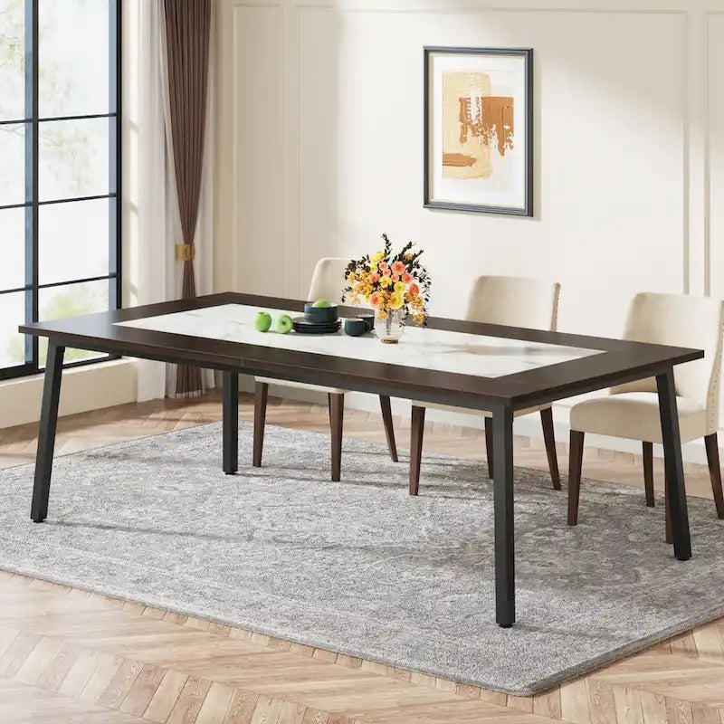 Table de salle à manger moderne de 200 cm pour 8 à 10 personnes