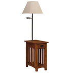 Table de lampe Mission en bois massif Leick Home