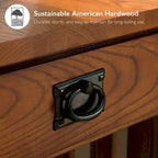 Table de lampe Mission en bois massif Leick Home