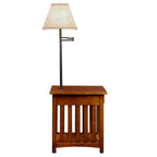Table de lampe Mission en bois massif Leick Home