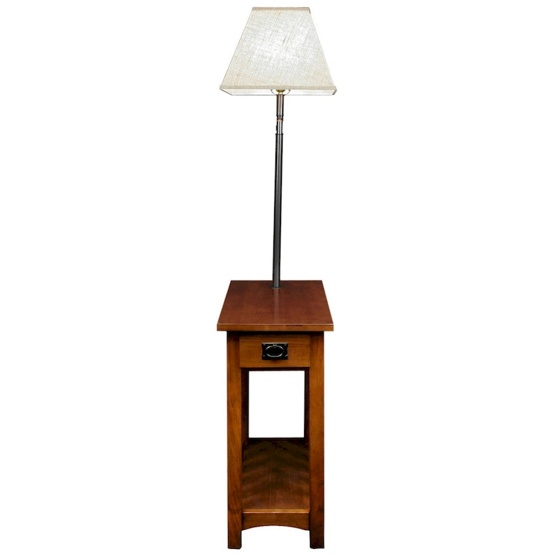 Table de lampe Mission en bois massif Leick Home