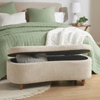 Banc de rangement Bailey Taupe Boucle à couvercle rabattable