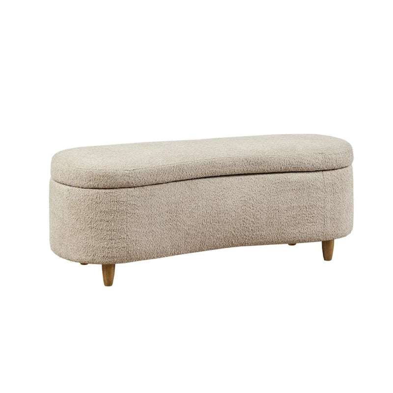 Banc de rangement Bailey Taupe Boucle à couvercle rabattable