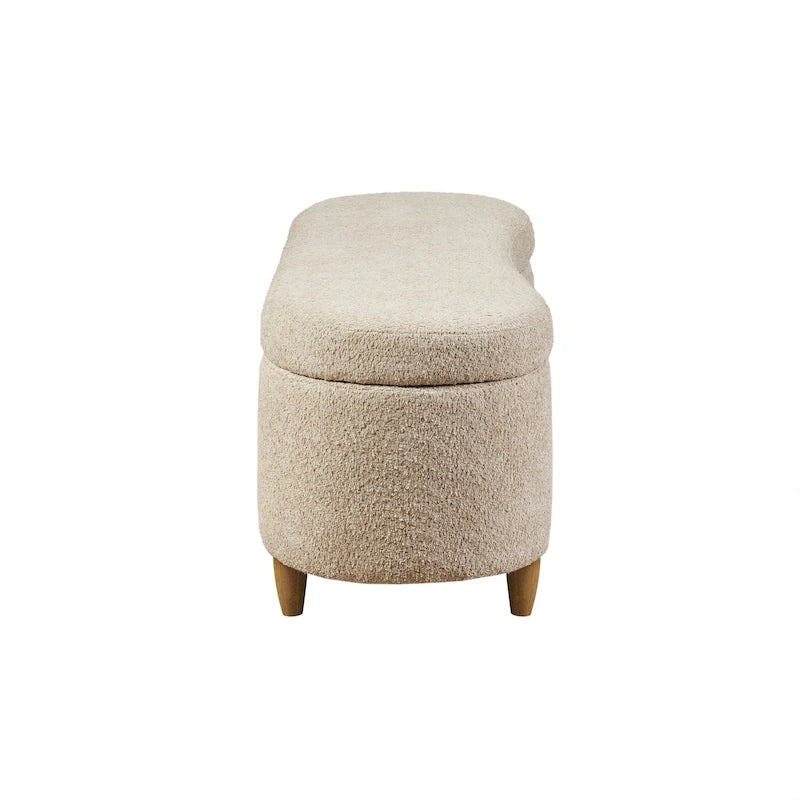 Banc de rangement Bailey Taupe Boucle à couvercle rabattable