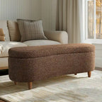 Banc de rangement Bailey Taupe Boucle à couvercle rabattable