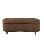 Banc de rangement Bailey Taupe Boucle à couvercle rabattable