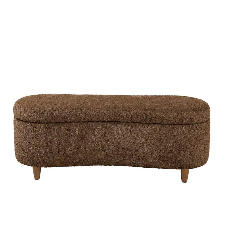Banc de rangement Bailey Taupe Boucle à couvercle rabattable