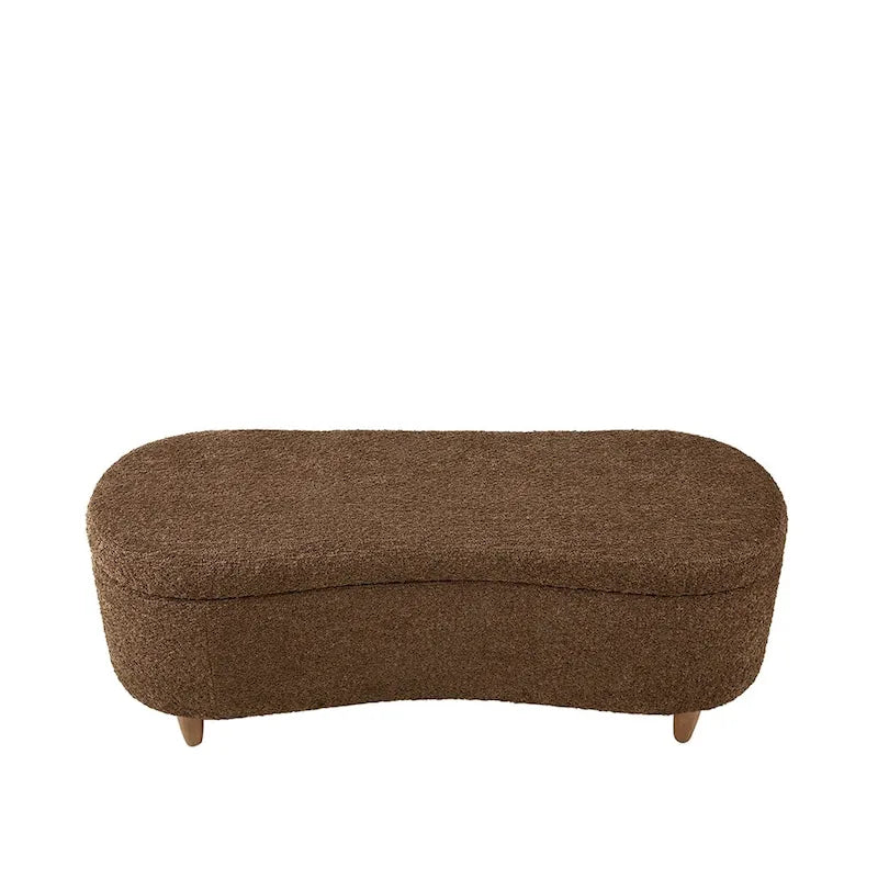 Banc de rangement Bailey Taupe Boucle à couvercle rabattable