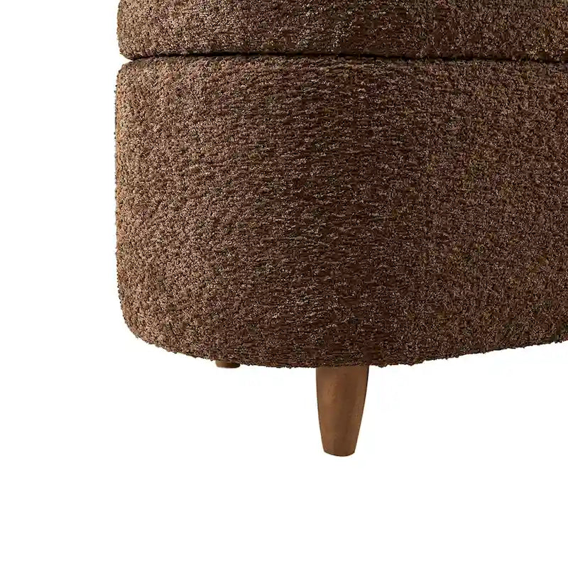 Banc de rangement Bailey Taupe Boucle à couvercle rabattable