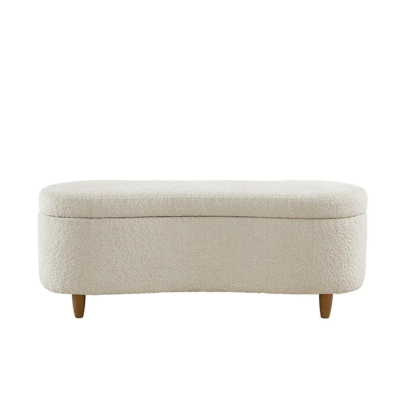Banc de rangement Bailey Taupe Boucle à couvercle rabattable