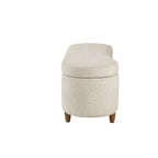 Banc de rangement Bailey Taupe Boucle à couvercle rabattable