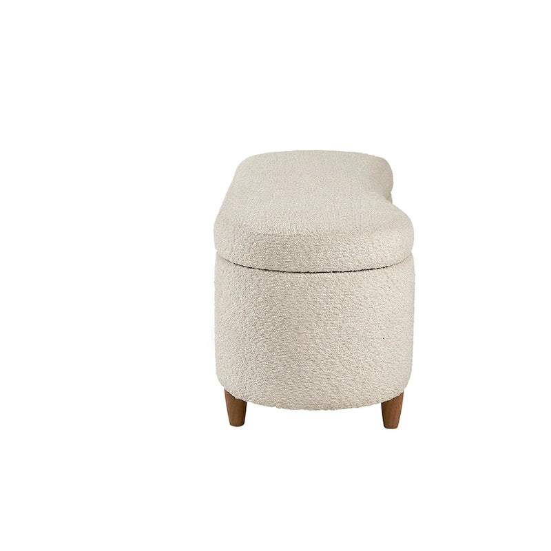 Banc de rangement Bailey Taupe Boucle à couvercle rabattable