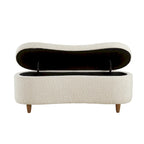 Banc de rangement Bailey Taupe Boucle à couvercle rabattable