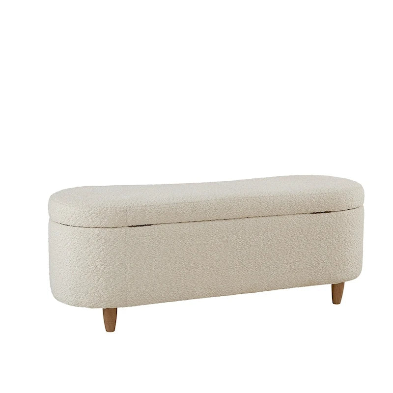 Banc de rangement Bailey Taupe Boucle à couvercle rabattable