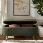 Banc de rangement Bailey Taupe Boucle à couvercle rabattable