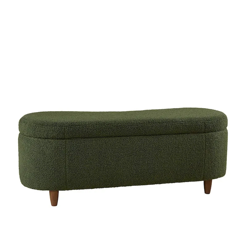 Banc de rangement Bailey Taupe Boucle à couvercle rabattable
