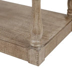 Banc d'entrée et de chambre en lin beige rembourré – 45 H x 90 L x 40 P cm
