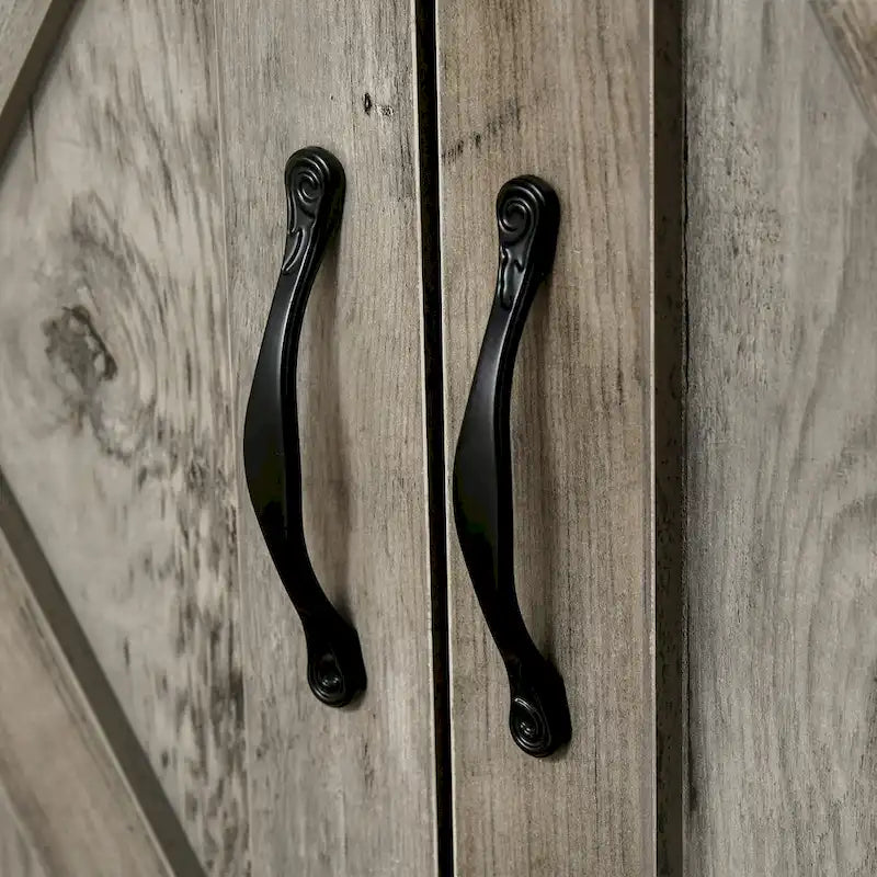 Bahut style porte de grange 32 po, meuble de rangement buffet, bar à café pour salon ou entrée