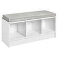 Banc de rangement 3 cubes Southbrook avec coussin gris