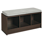 Banc de rangement 3 cubes Southbrook avec coussin gris