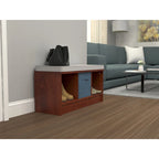 Banc de rangement 3 cubes Southbrook avec coussin gris