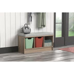 Banc de rangement 3 cubes Southbrook avec coussin gris