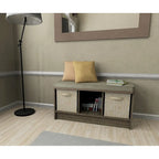 Banc de rangement 3 cubes Southbrook avec coussin gris