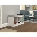 Banc de rangement 3 cubes Southbrook avec coussin gris