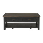 Table basse 2 tiroirs en bois massif Downington