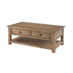 Table basse 2 tiroirs en bois massif Downington