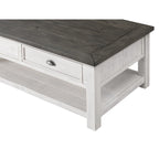 Table basse 2 tiroirs en bois massif Downington