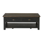 Table basse 2 tiroirs en bois massif Downington