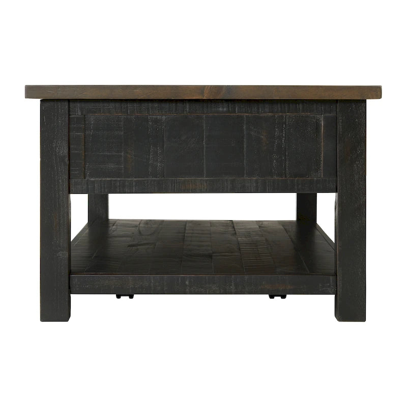 Table basse 2 tiroirs en bois massif Downington