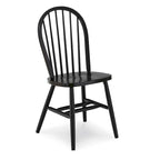 Chaise de salle à manger Windsor en bois massif à dossier à fuseaux