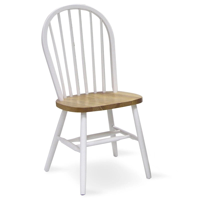 Chaise de salle à manger Windsor en bois massif à dossier à fuseaux