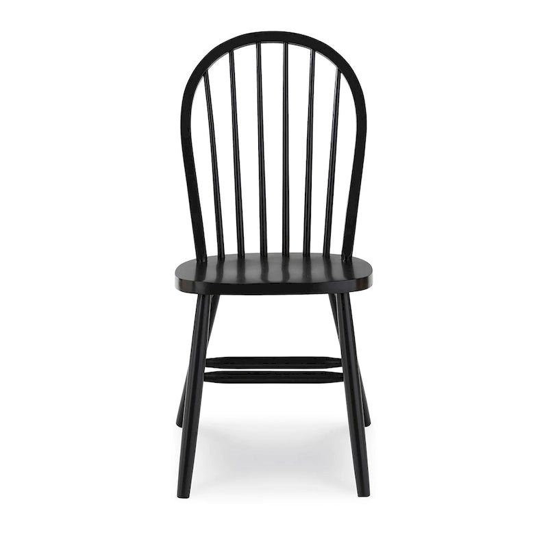Chaise de salle à manger Windsor en bois massif à dossier à fuseaux
