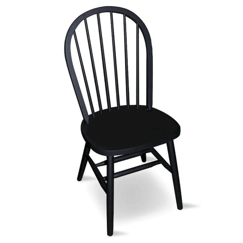 Chaise de salle à manger Windsor en bois massif à dossier à fuseaux