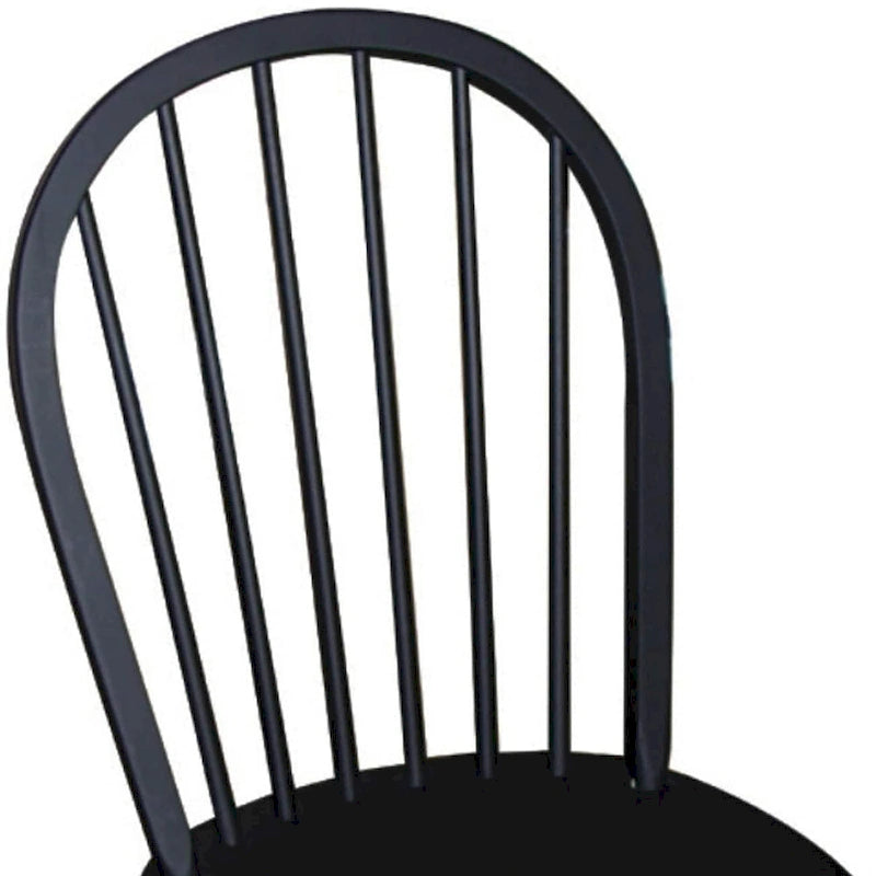 Chaise de salle à manger Windsor en bois massif à dossier à fuseaux
