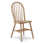 Chaise de salle à manger Windsor en bois massif à dossier à fuseaux