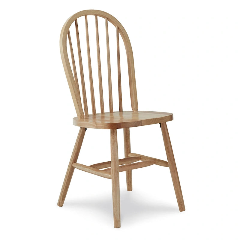 Chaise de salle à manger Windsor en bois massif à dossier à fuseaux